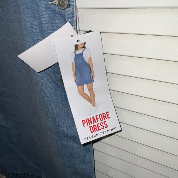Celebrity Pink Denim Pinafore Overall Dress Size XXL - Picture 2 of 4